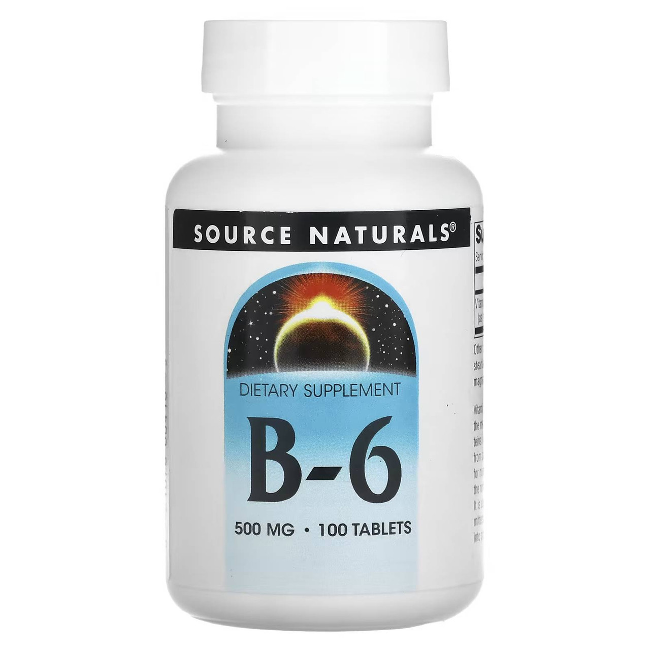 Source Naturals B-6 Immune System Support 500mg - 100 Tablets 19$