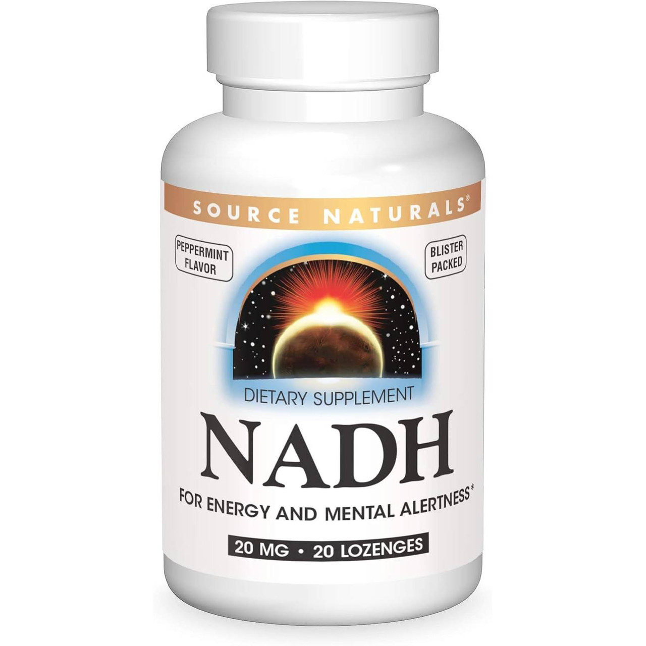 Source Naturals NADH Peppermint 20mg Lozenges - 20 Lozenges
