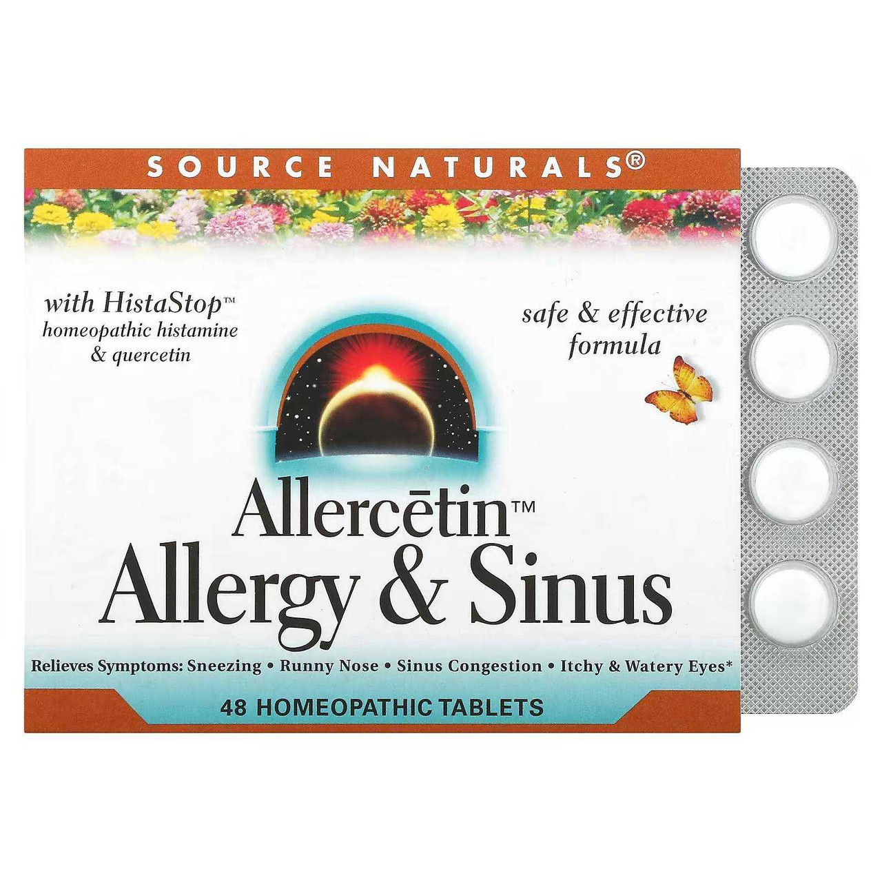 Source Naturals Allercetin Allergy Sinus - 48 Tablets 12$