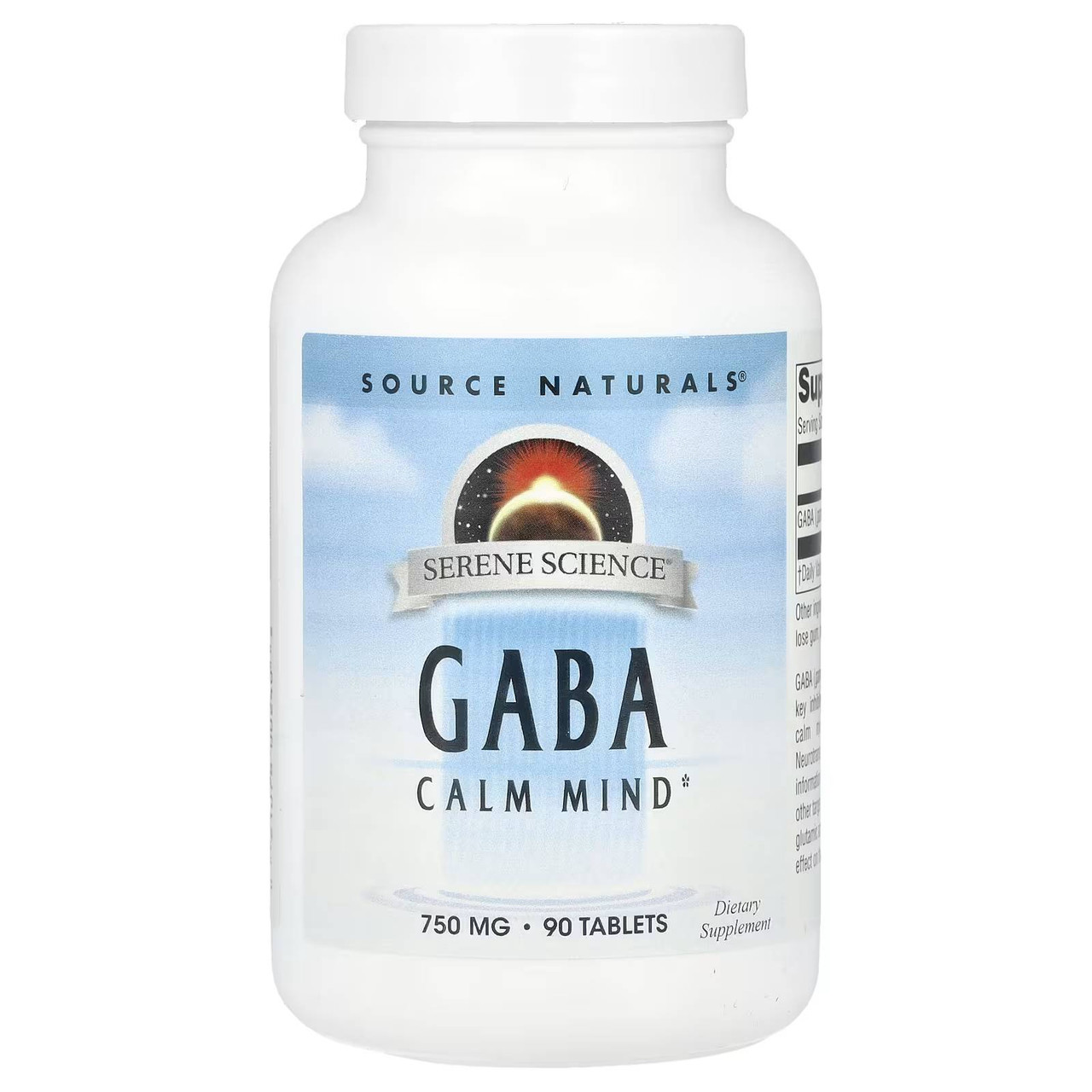 Source Naturals GABA 750mg - 90 Tablets 18$