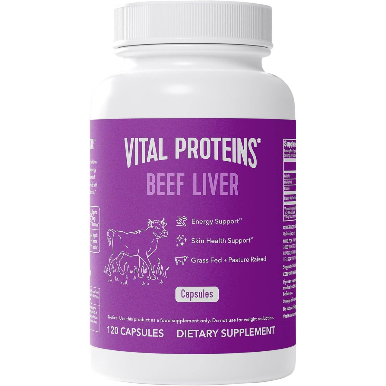 Vital Proteins Beef Liver Capsules - 120 Capsules