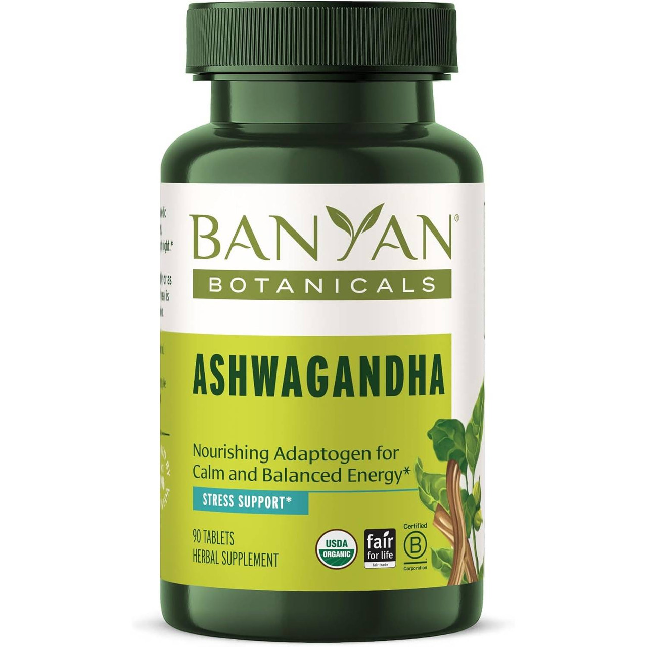 Banyan Botanicals Ashwagandha Tablets - 90 Tablets 25$