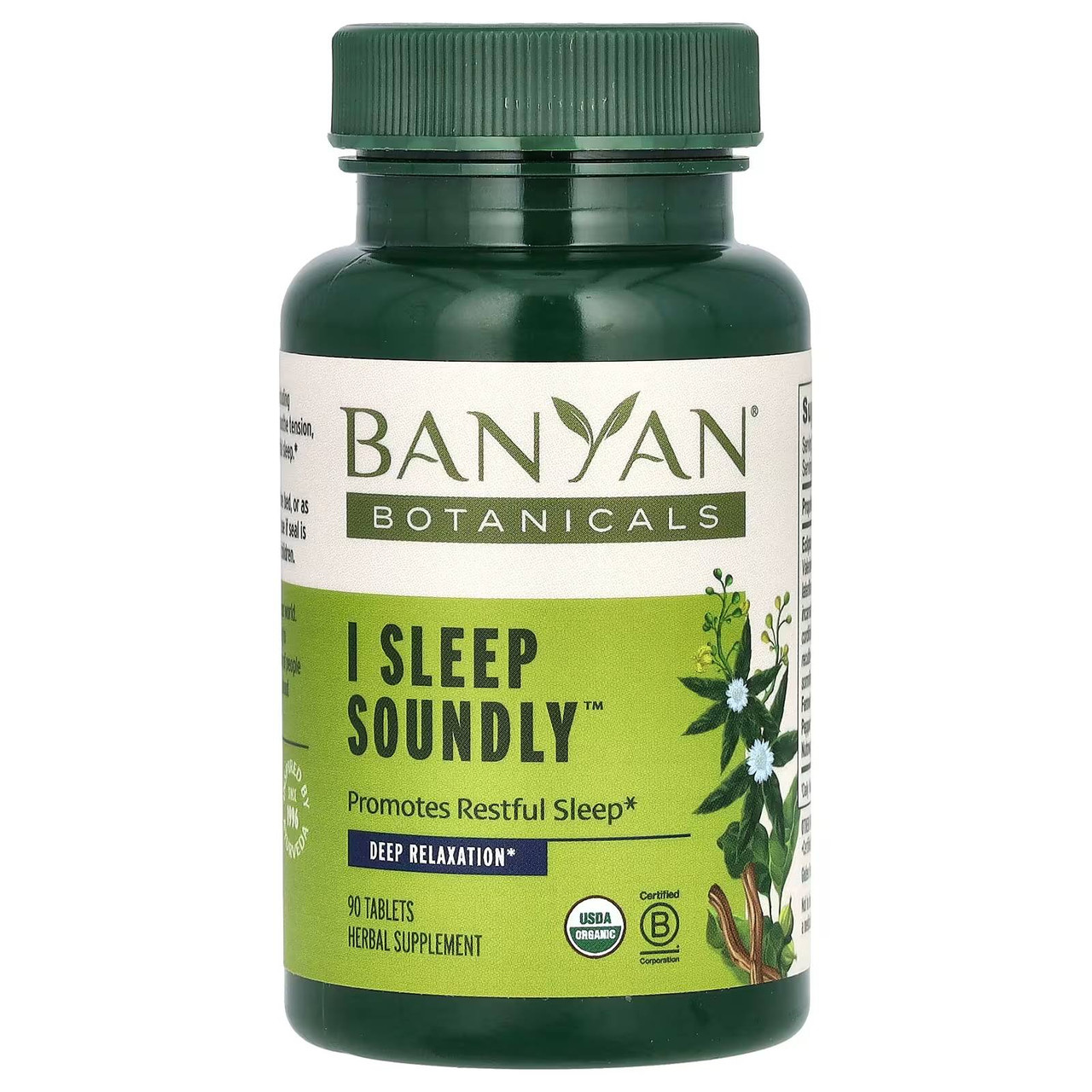 Banyan Botanicals I Sleep Soundly Tablets - 90 Tablets 28$