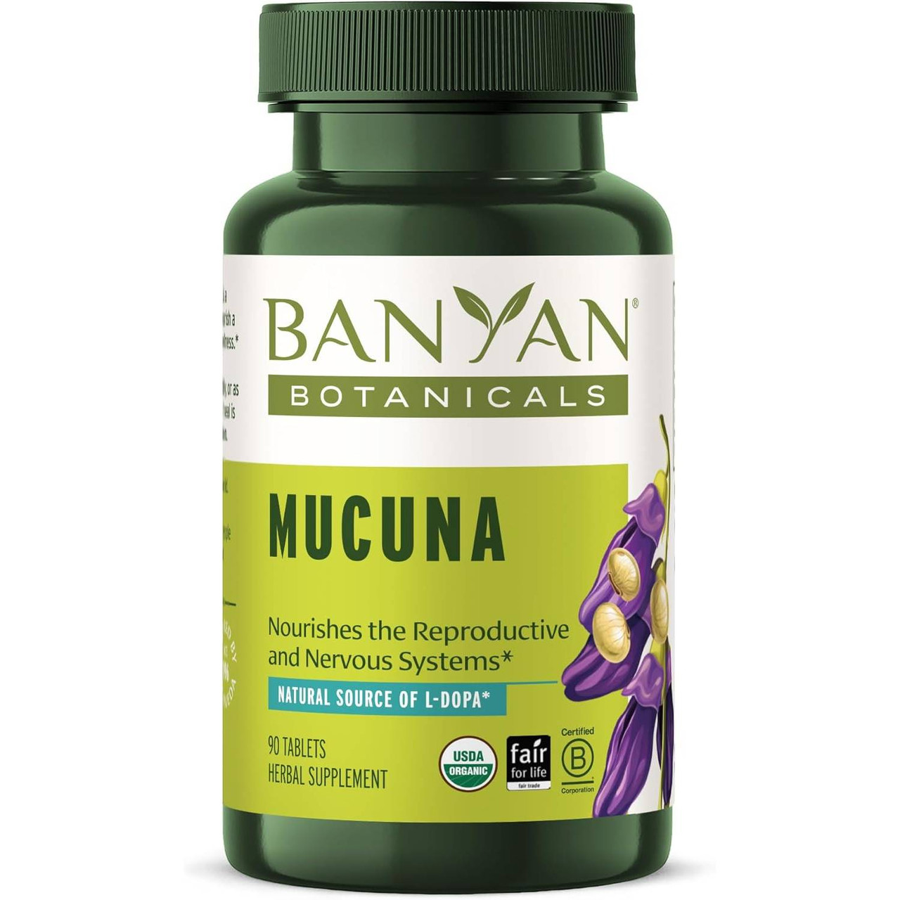 Banyan Botanicals Mucuna Kapikacchu Tablets - 90 Tablets 25$