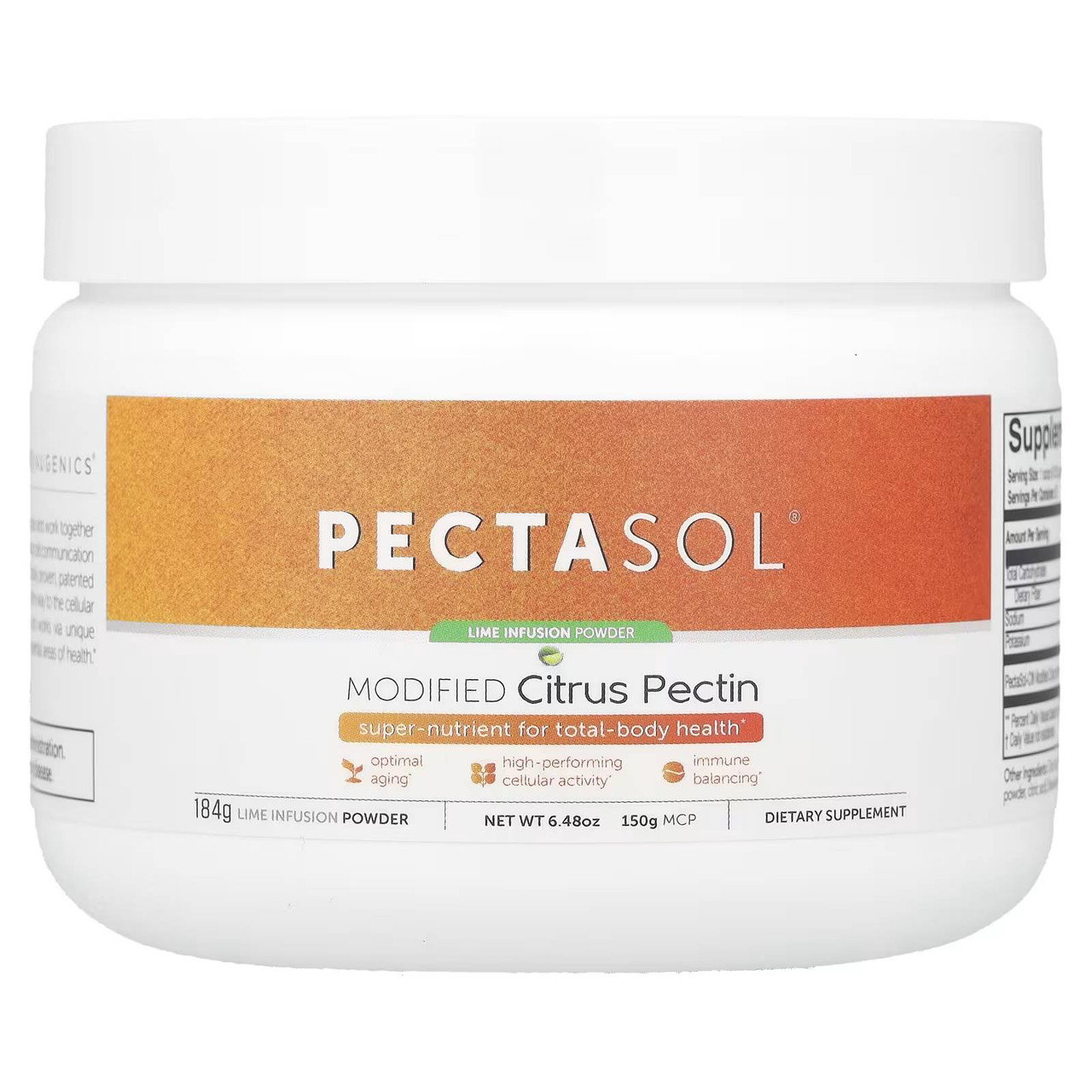 EcoNugenics Pectasol Modified Citrus Pectin Lime Infusion Powder - 184 Grams 58$