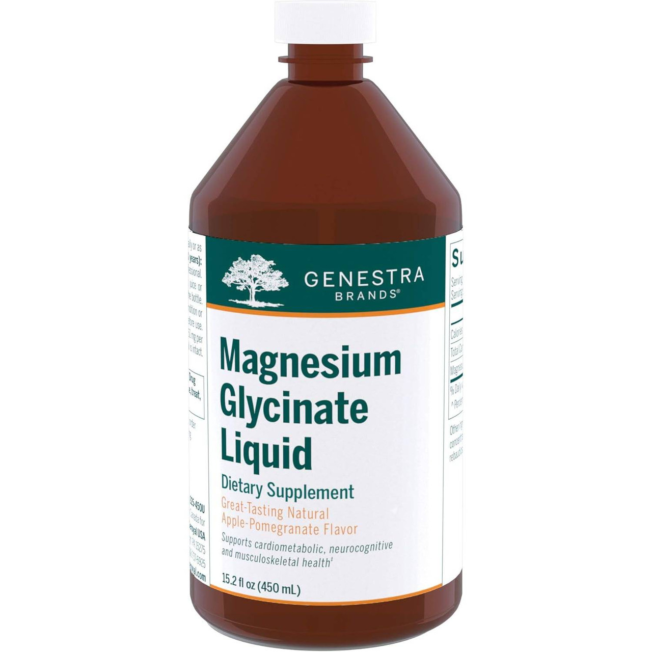 Genestra Brands Magnesium Glycinate Liquid Apple-Pomegranate - 450 Milliliters 51$