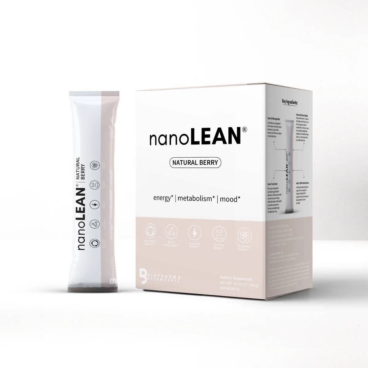 BioPharma Scientific nanoLEAN Natural Berry - 30 Packets