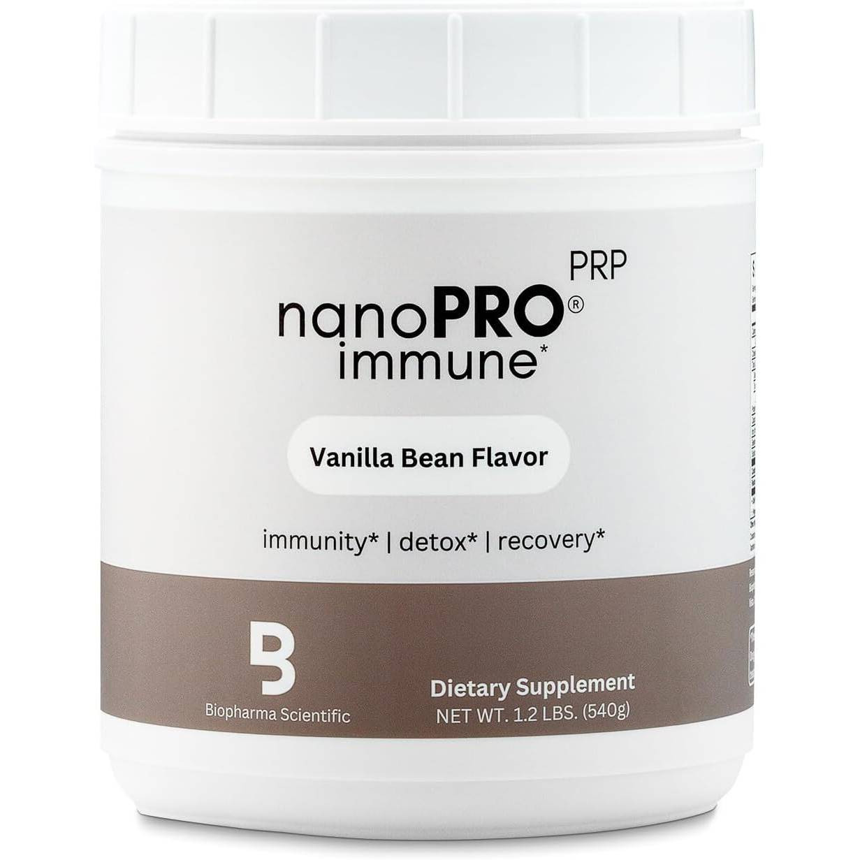 BioPharma Scientific NanoPro PRP Immune Vanilla Bean - 540 Grams 75$