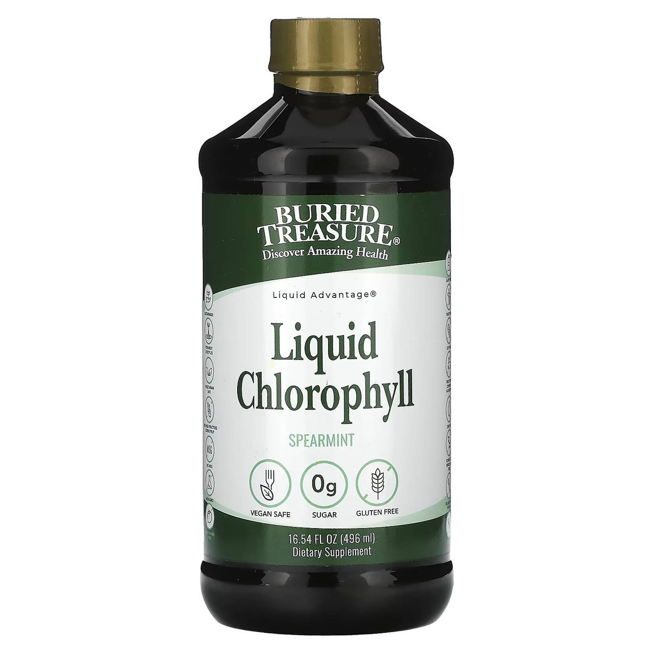 Buried Treasure Liquid Chlorophyll Spearmint - 496 Milliliters 21$