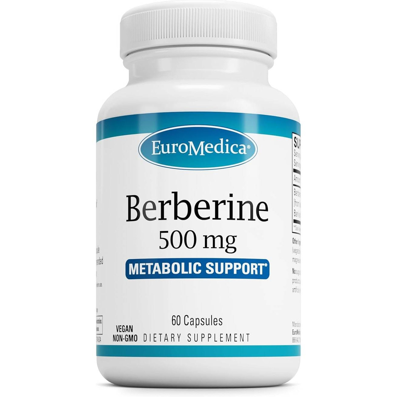 EuroMedica Berberine - Metabolic Support - 60 Capsules 31$