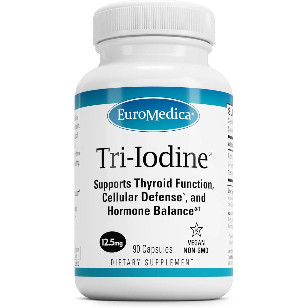 EuroMedica Tri-Iodine 125 mg - 90 Capsules 38$