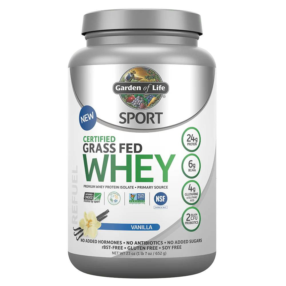 Garden of Life SPORT Grass Fed Whey Protein - Vanilla - 652 Grams 60$