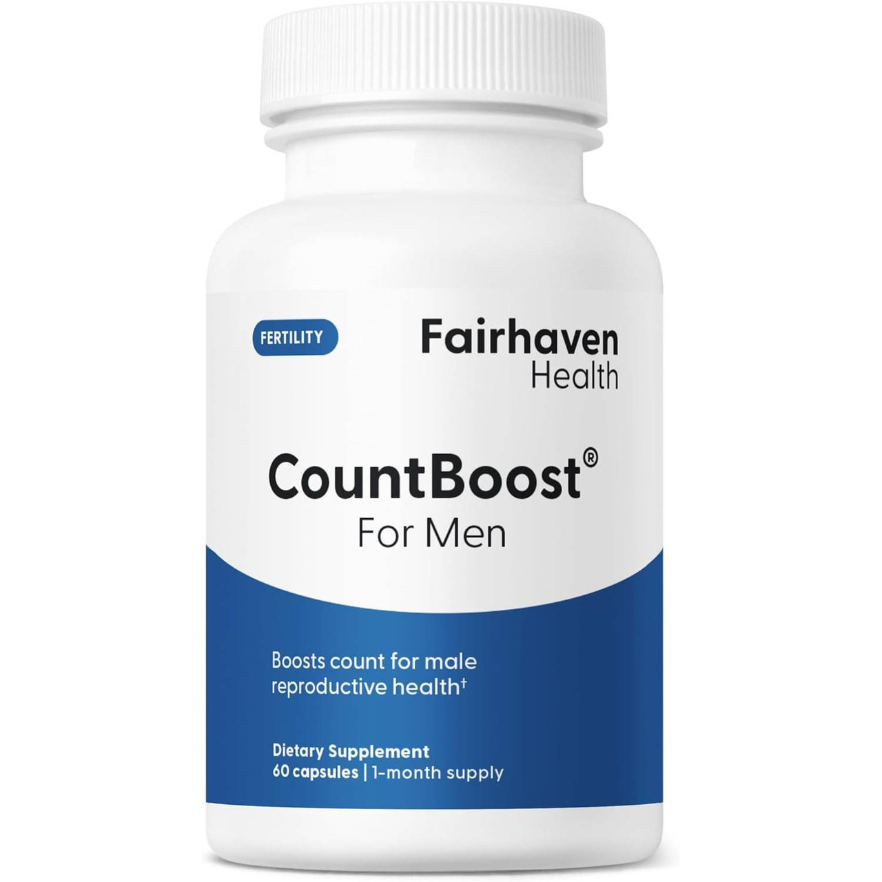 Fairhaven Health CountBoost for Men - Male Fertility Supplement - 60 Capsules