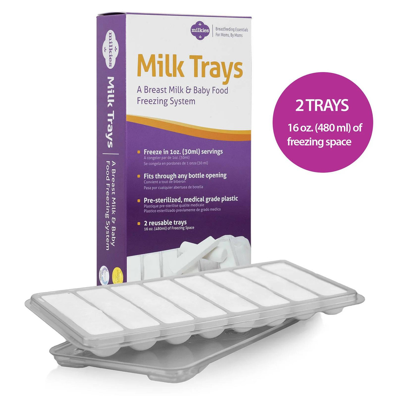 Fairhaven Health Milkies Milk Trays - Breast Milk Freezer Tray Organizer - 2 Count 20$