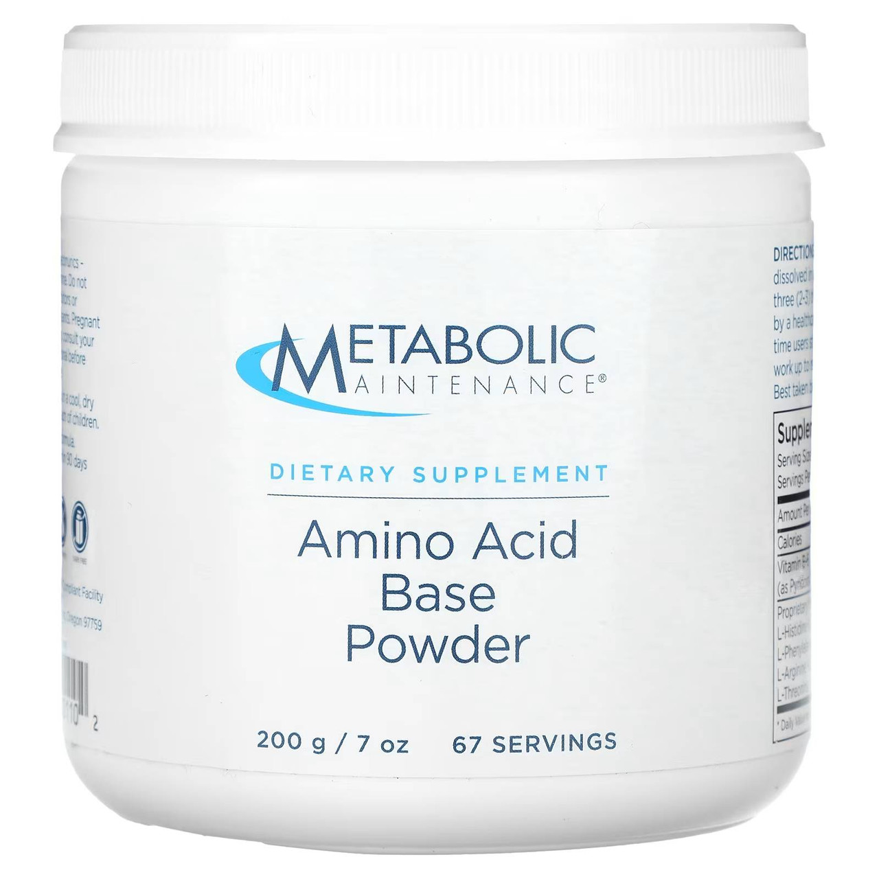 Metabolic Maintenance Amino Acid Base Powder - 200 Grams 57$