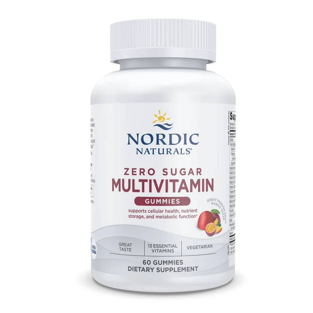 Nordic Naturals Zero Sugar Multivitamin Gummies - 60 Gummies 28$