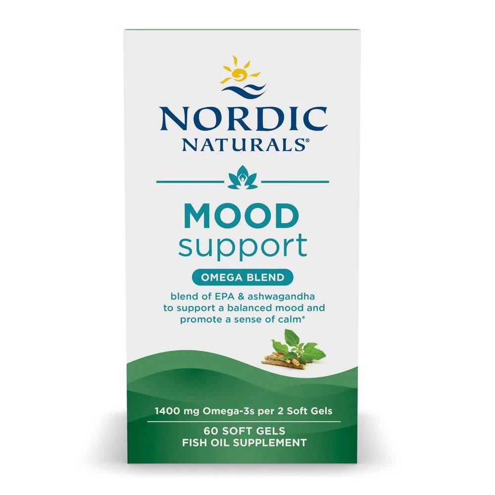 Nordic Naturals Mood Support Omega Blend - 60 Softgels 40$