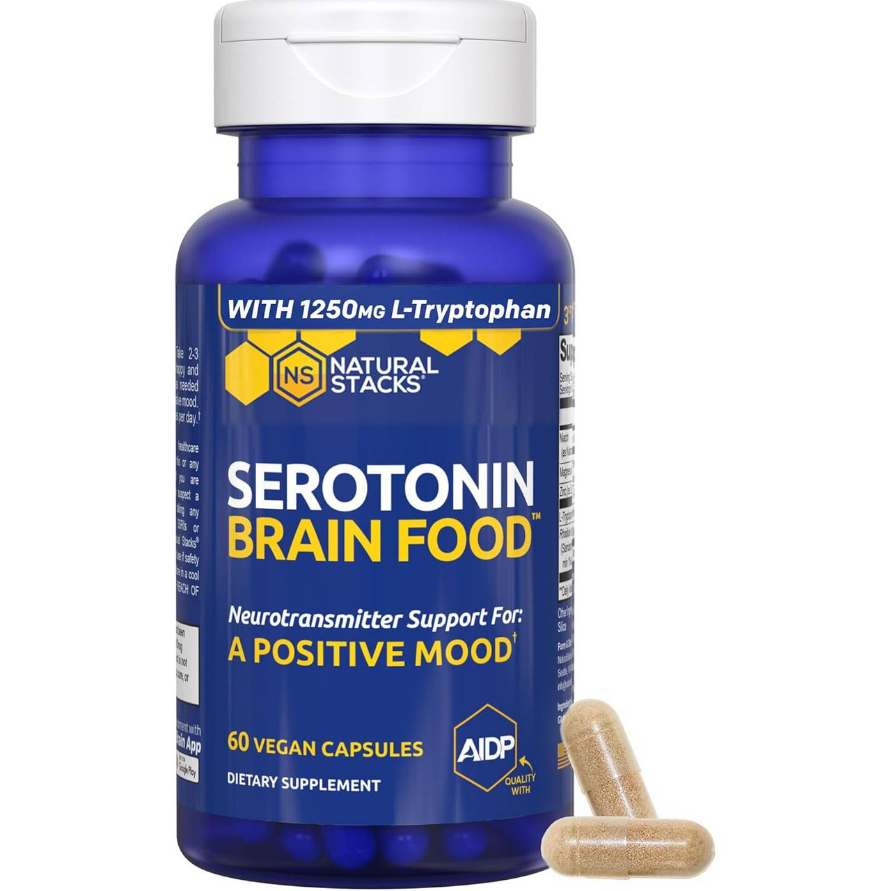Natural Stacks Serotonin Brain Food - 60 Capsules