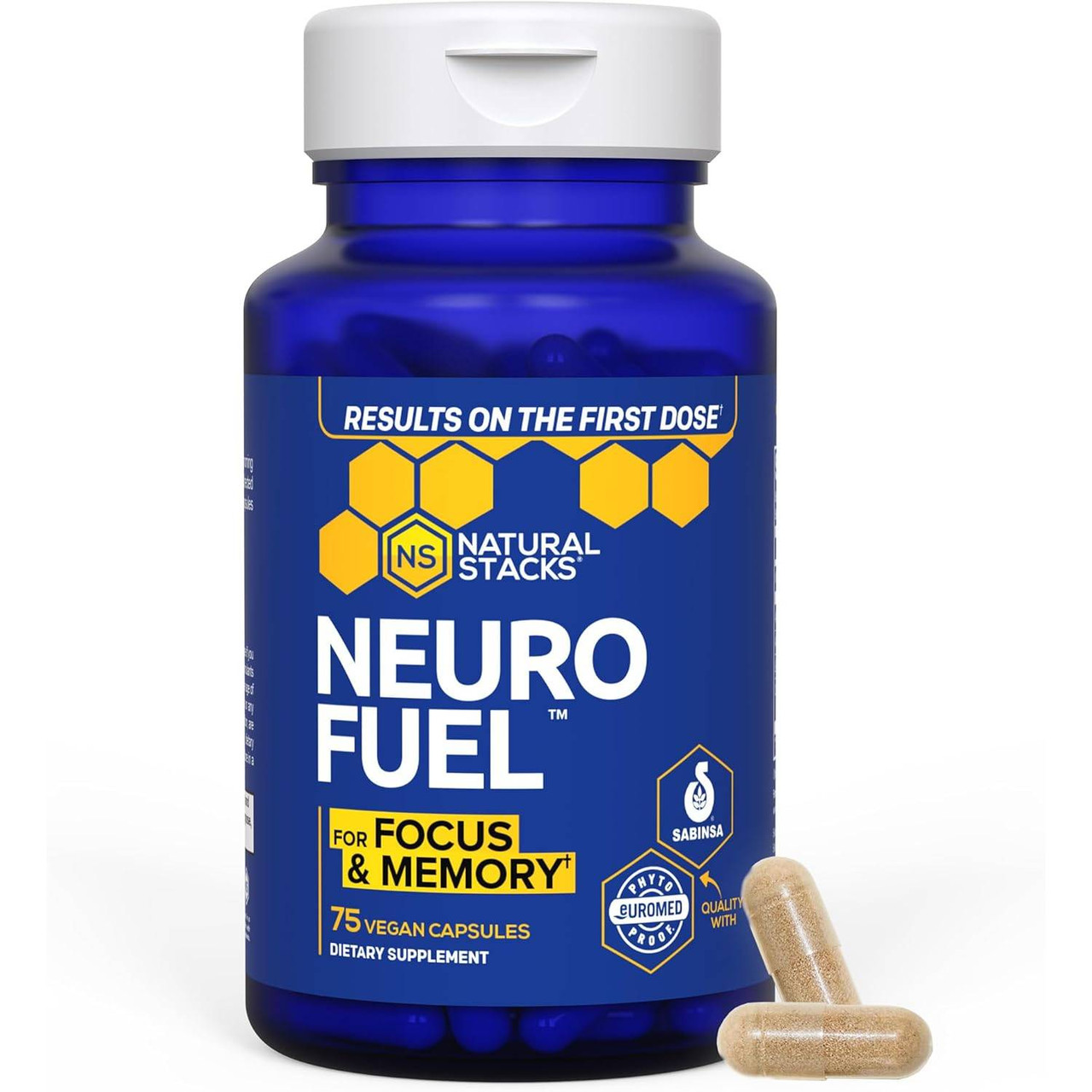 Natural Stacks Neurofuel for Focus & Memory - 60 Capsules