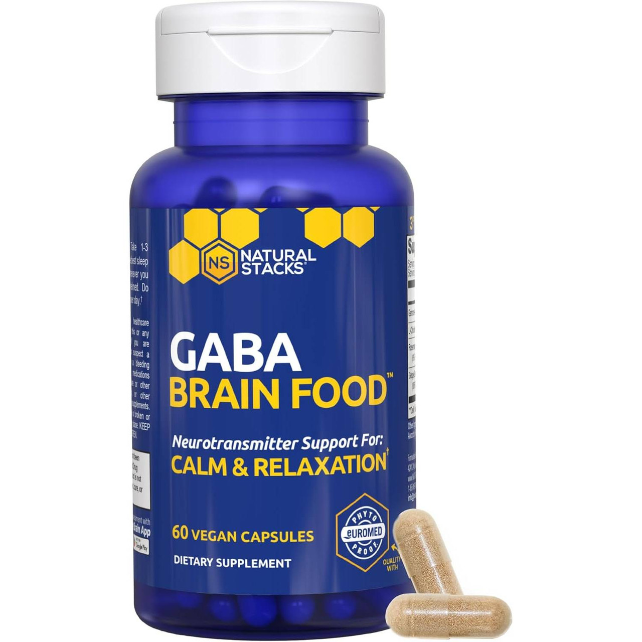 Natural Stacks Gaba Brain Food - 60 Capsules