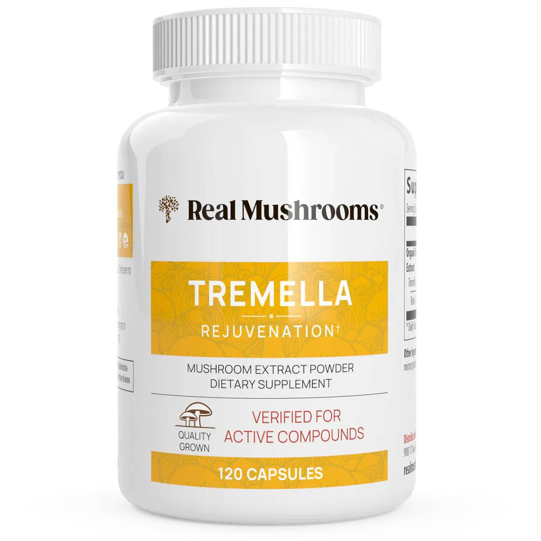 Real Mushrooms Tremella Mushroom Extract Capsules - 120 Capsules