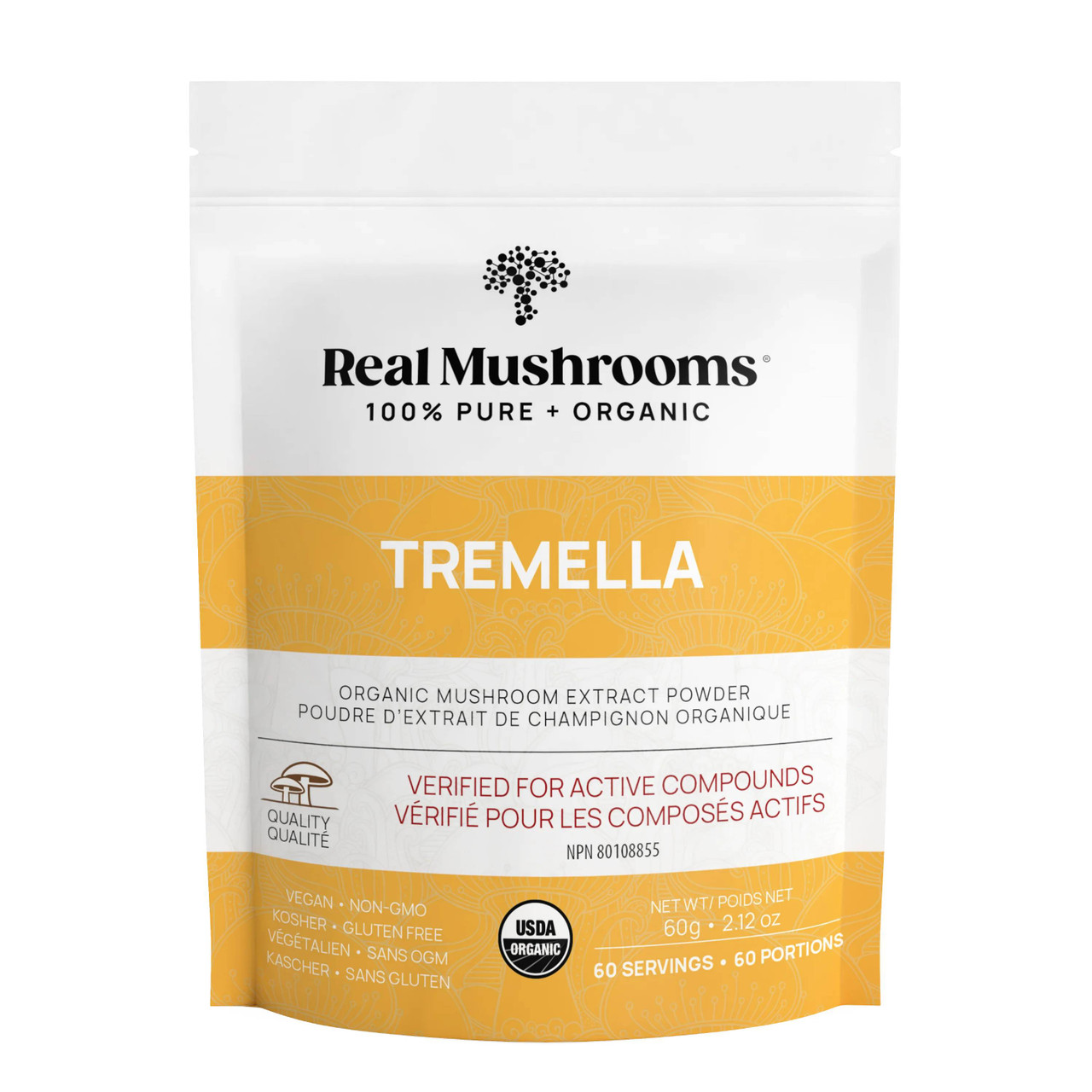 Real Mushrooms Tremella Mushroom Extract Powder - 60 Grams