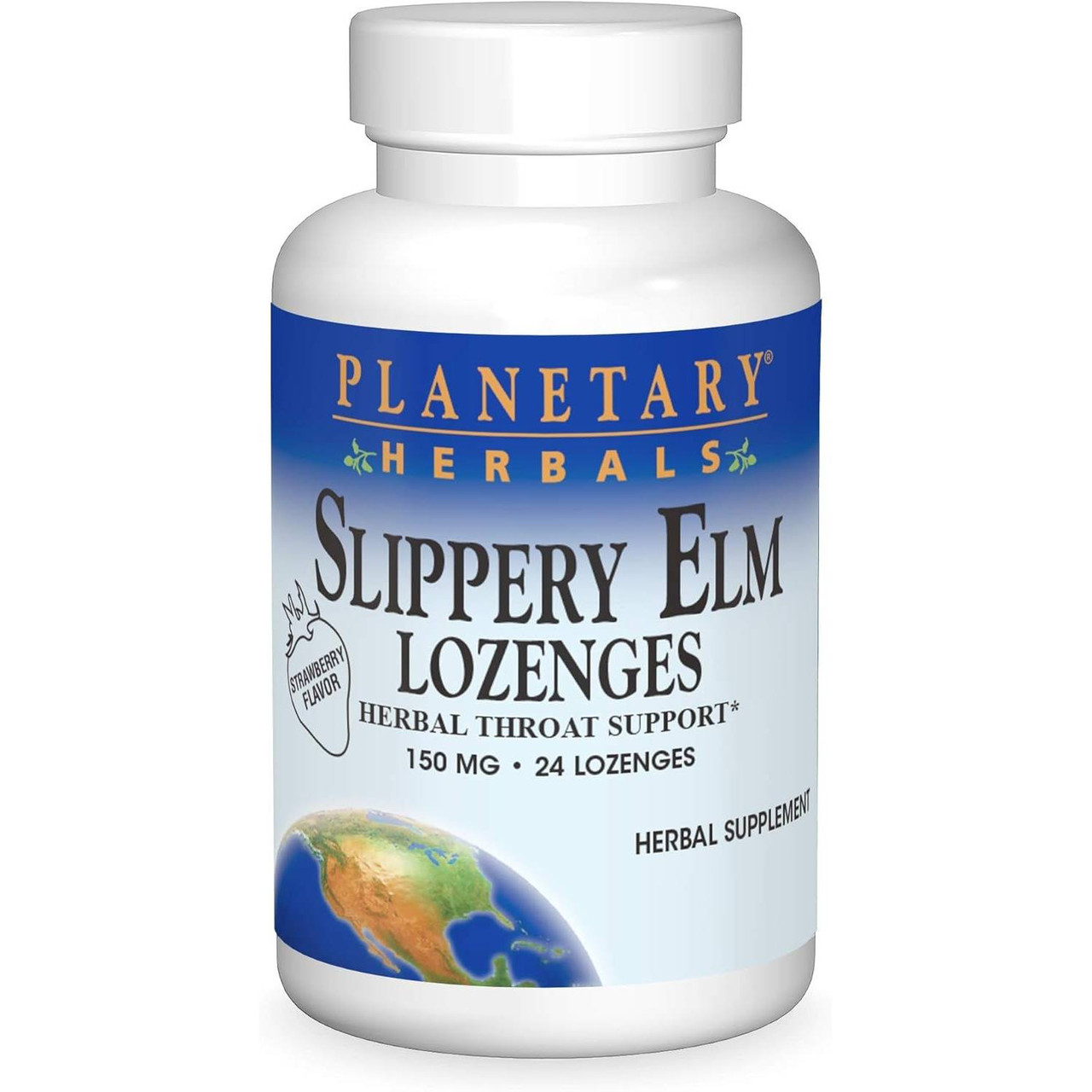 Planetary Herbals Slippery Elm Strawberry - 24 Lozenges 5$