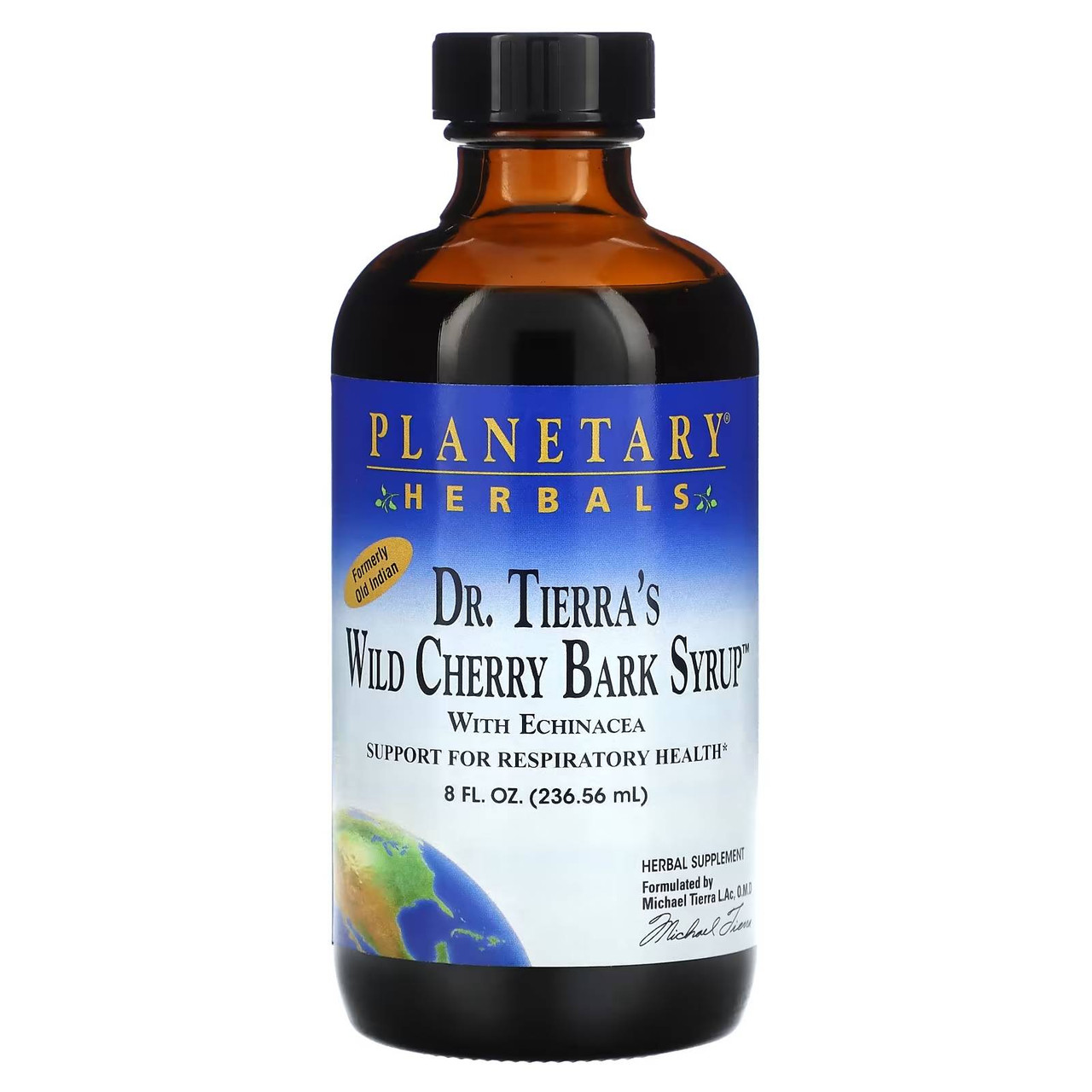 Planetary Herbals Dr. Tierra's Wild Cherry Bark Syrup - 236.56 Milliliters