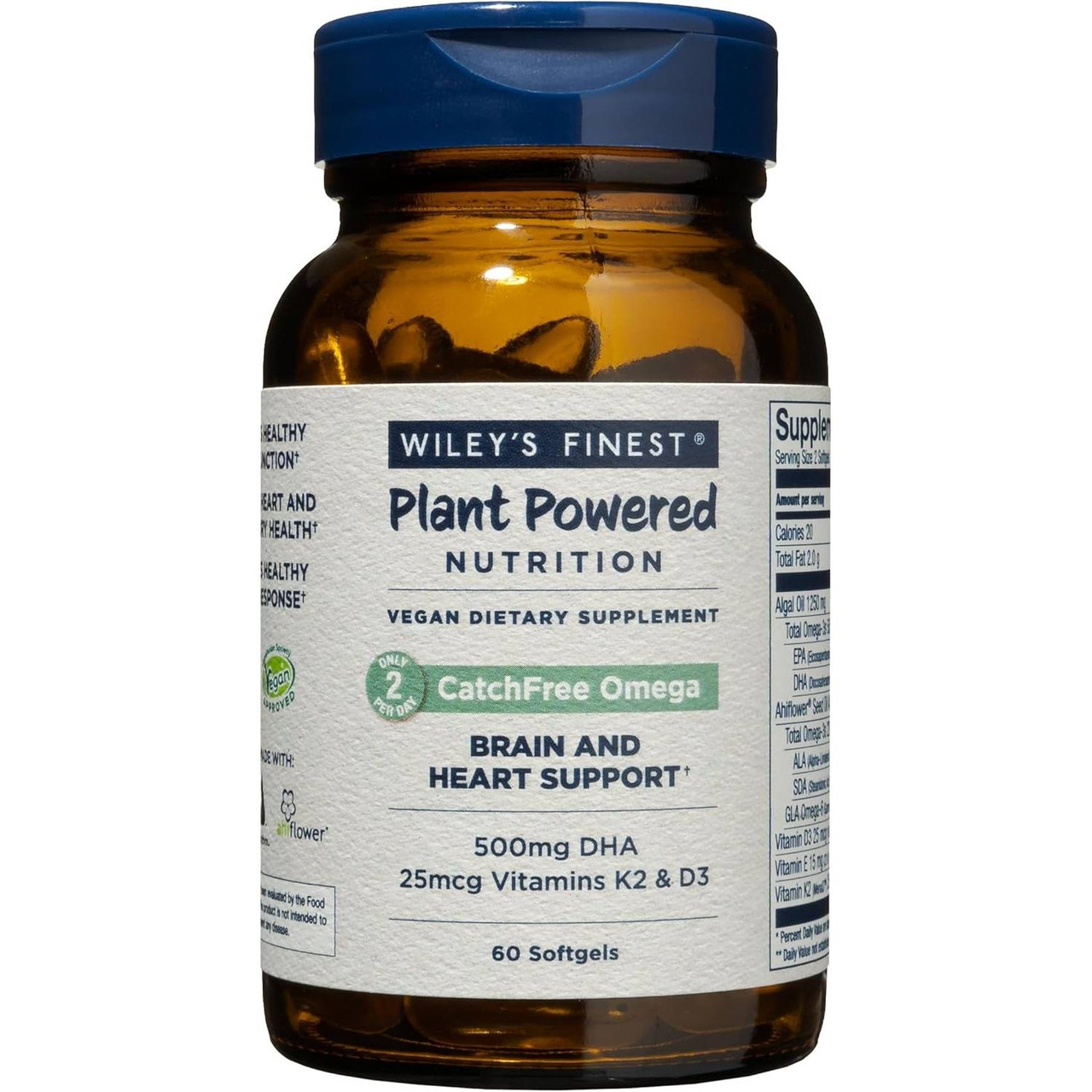 Wileys Finest Fish Oils CatchFree Omega Plant Powered - 60 Softgels