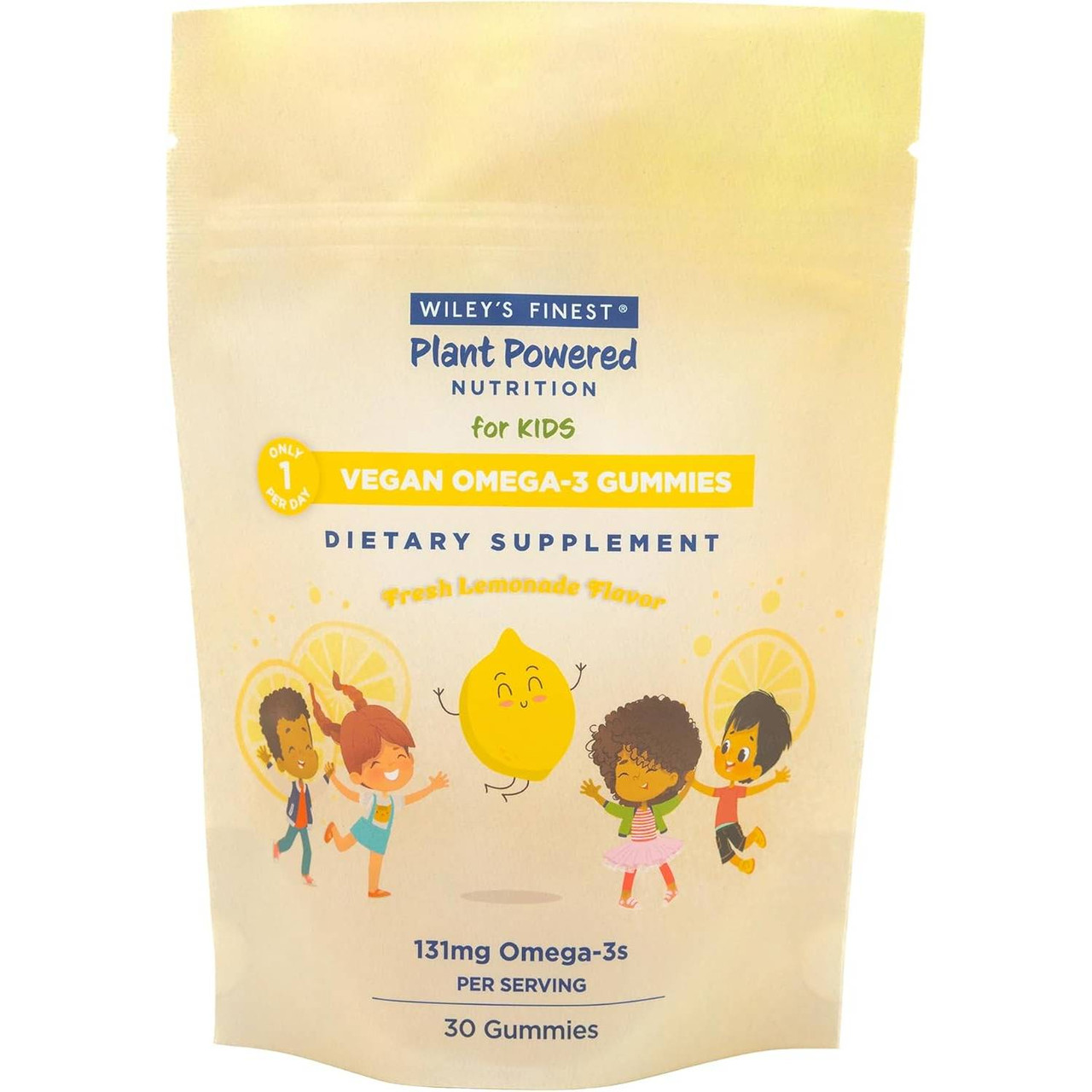 Wileys Finest Fish Oils Vegan Omega 3 Kids Gummies Lemonade - 30 Gummies