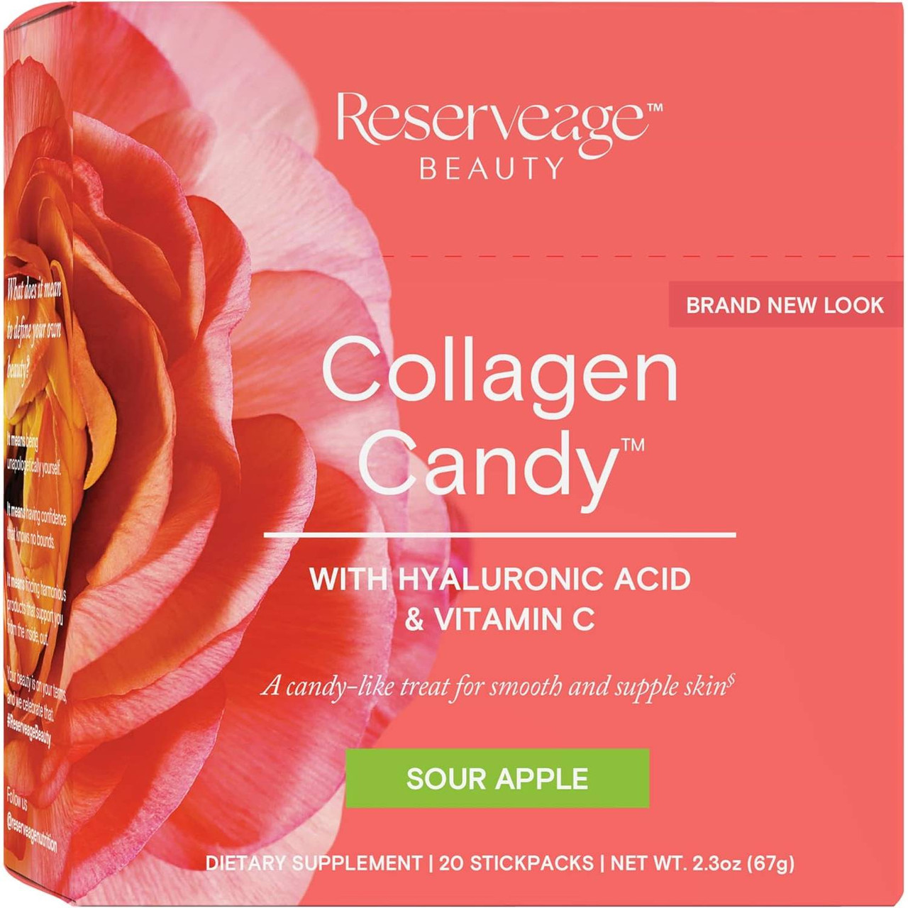 Reserveage Collagen Candy Sour Apple - 20 Packets 28$