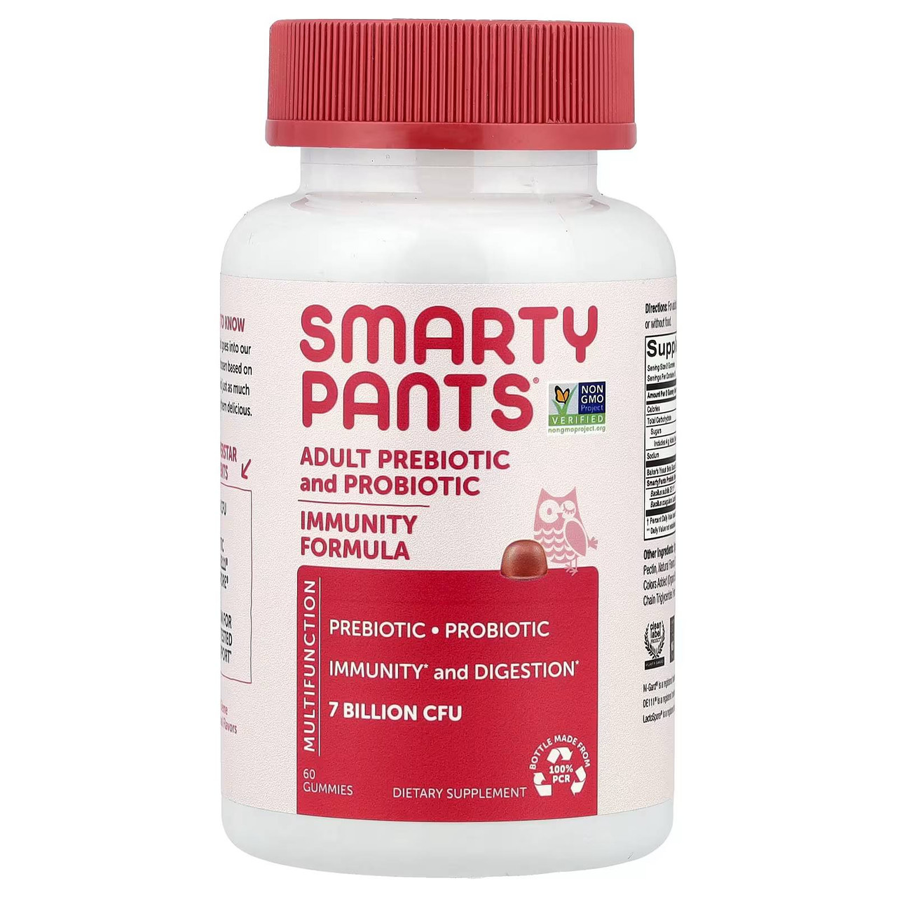 SmartyPants Adult Prebiotic Probiotic Immunity For - 60 Gummies 37$