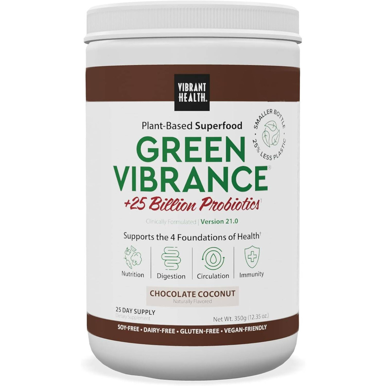 Vibrant Health Green Vibrance Chocolate Coconut - 375 Grams