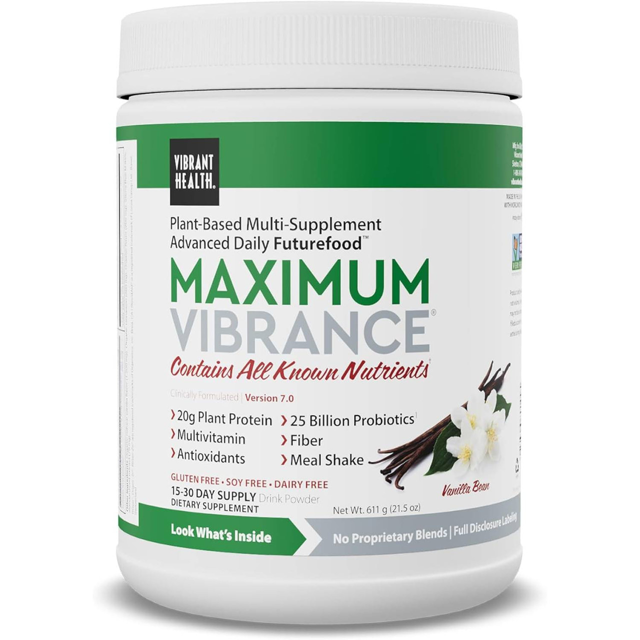 Vibrant Health Maximum Vibrance Vanilla Bean - 611 Grams