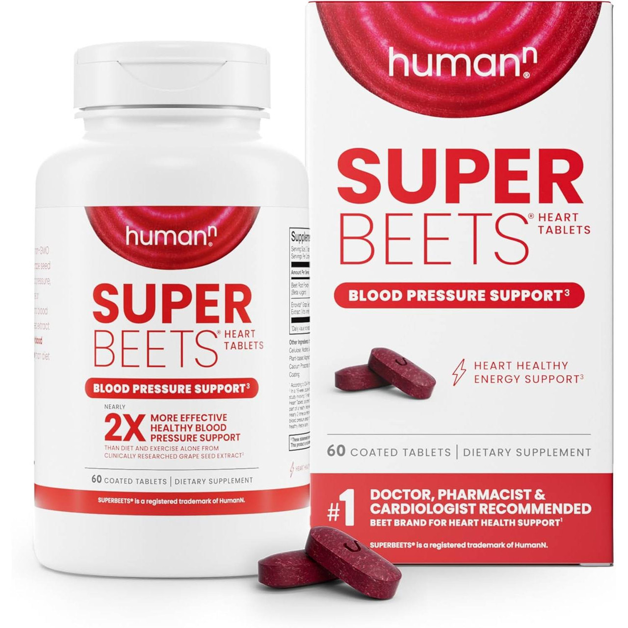HumanN SuperBeets Heart Tablets - 60 Tablets