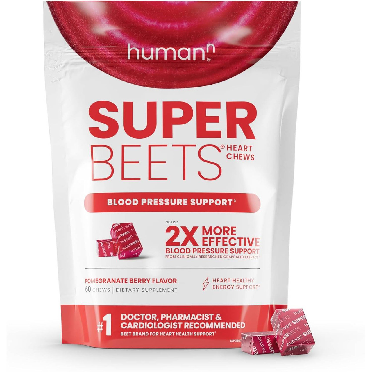 HumanN SuperBeets Heart Chews - 60 Chews
