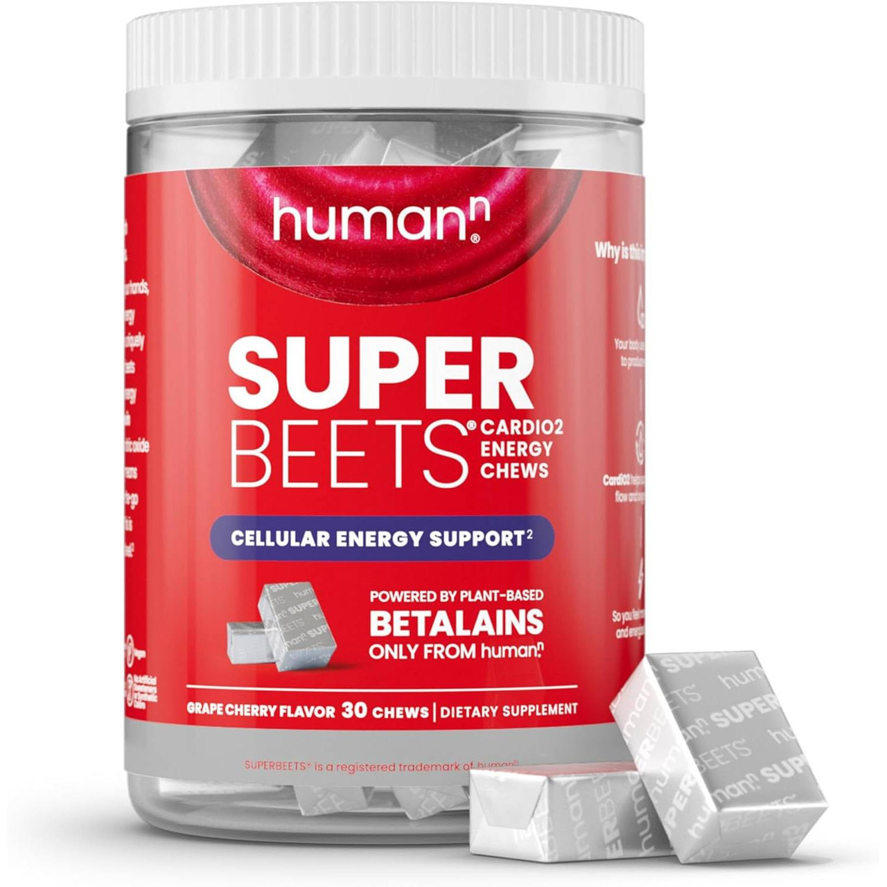 HumanN SuperBeets CardiO2 Energy Chews - 30 Chews 27$