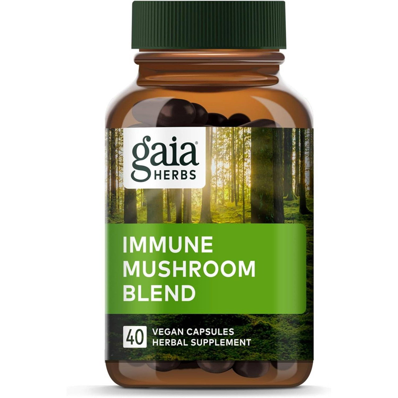 Gaia Herbs Immune Mushroom Blend - 40 Capsules 33$