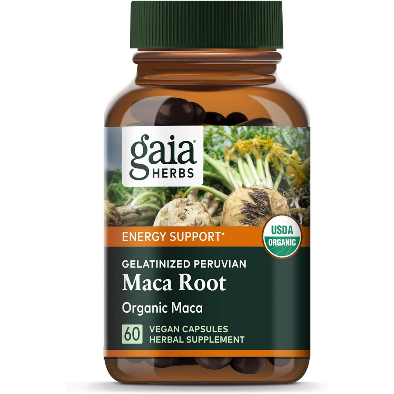 Gaia Herbs Maca Root Organic 500mg Capsules - 60 Capsules 24$