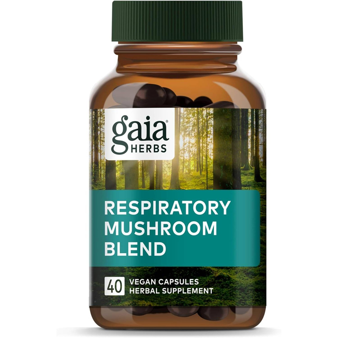Gaia Herbs Respiratory Mushroom Blend Capsules - 40 Capsules 33$