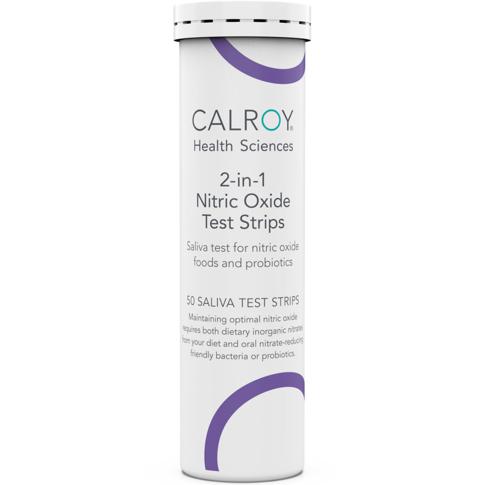 Calroy Health Sciences 2-in-1 Nitric Oxide + Oral Microbiome Test Strips - 50 Count