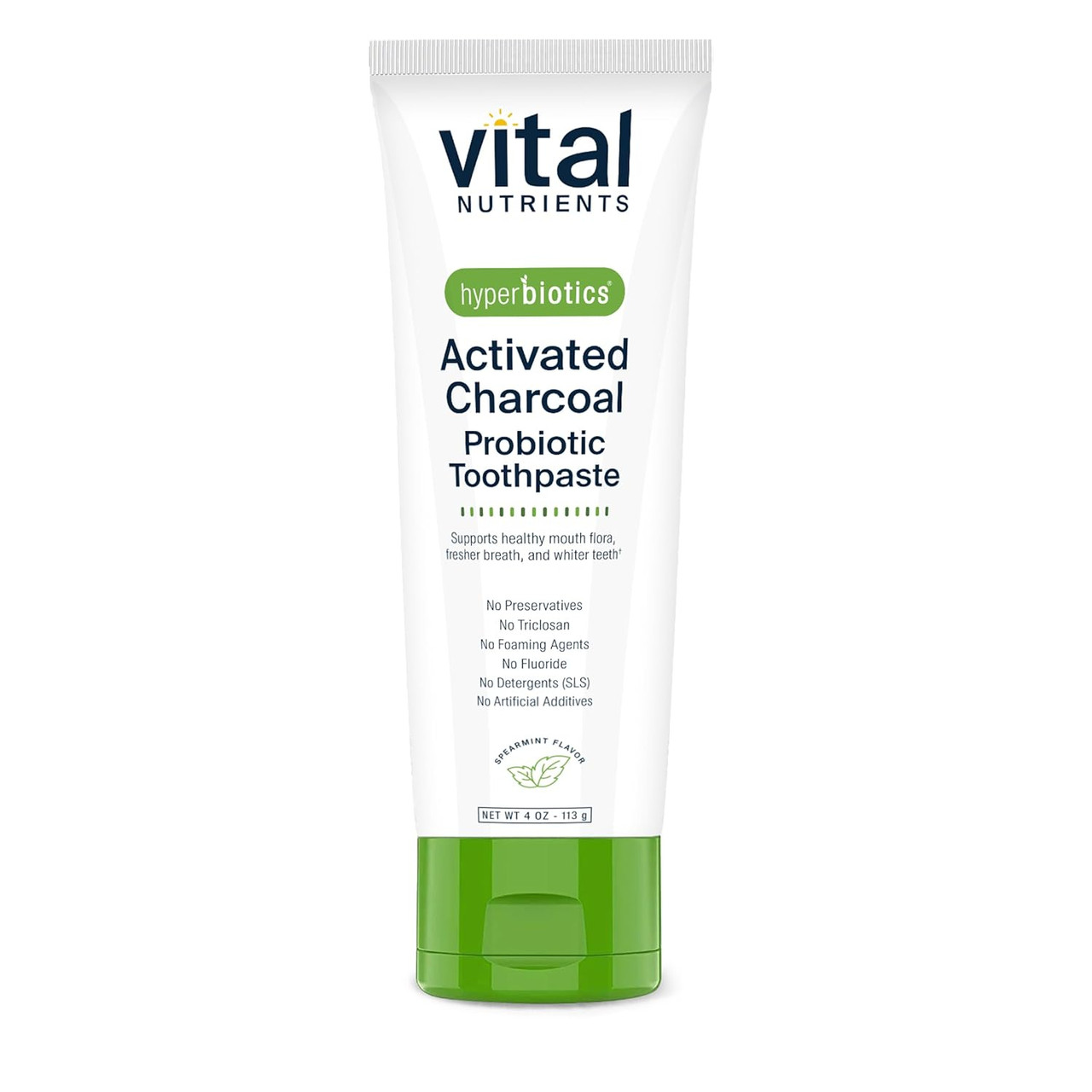 Vital Nutrients Hyperbiotics Activated Charcoal Probiotic Toothpaste - 4 Ounces