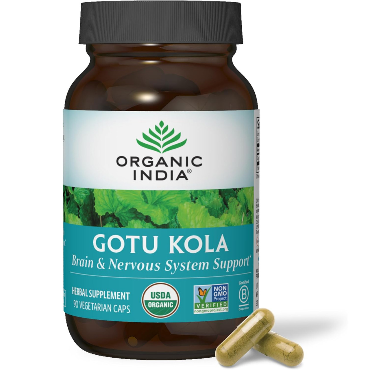 Organic India Gotu Kola - 90 Capsules 22$