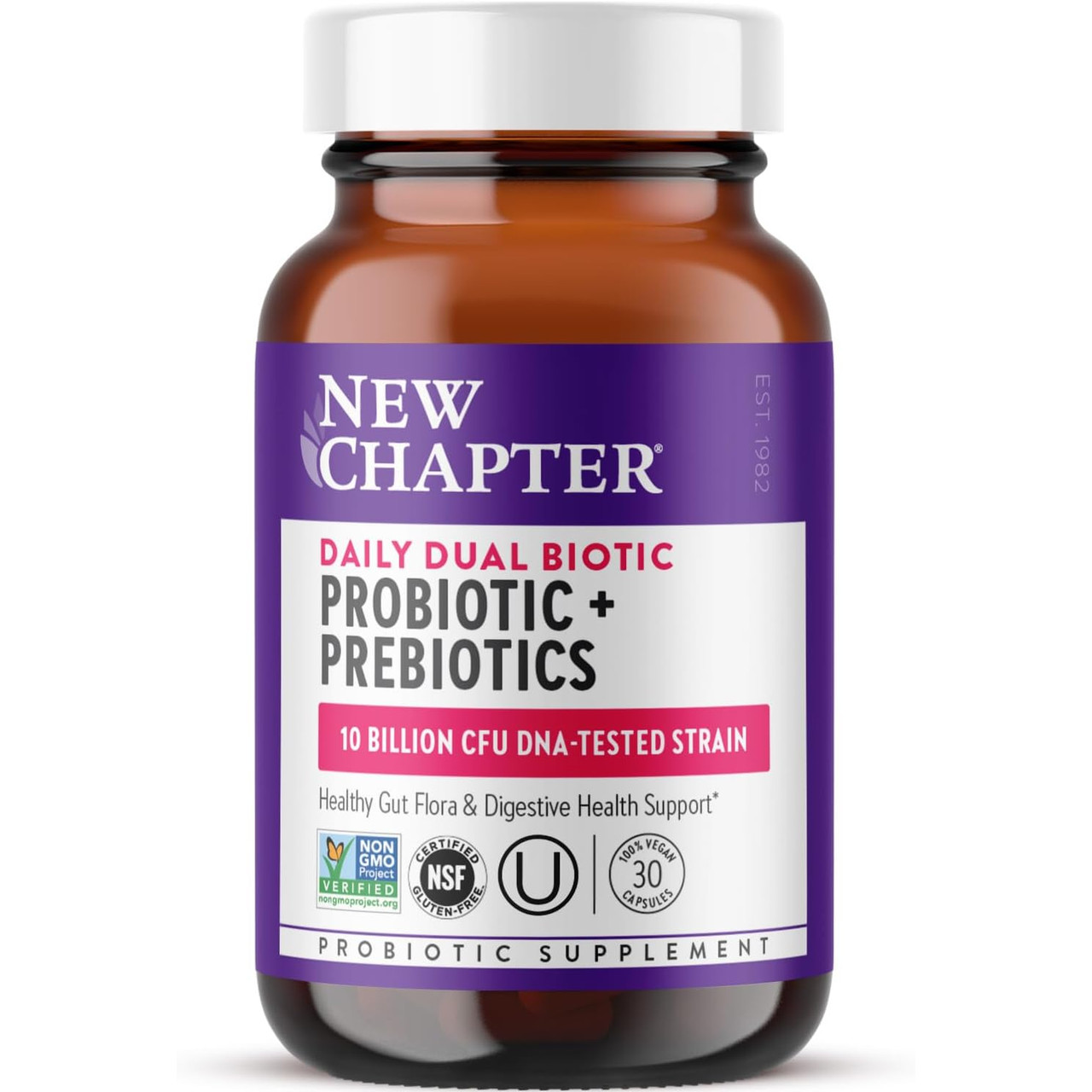 New Chapter Daily Dual Biotic Probiotic Prebiotic - 30 Capsules 53$