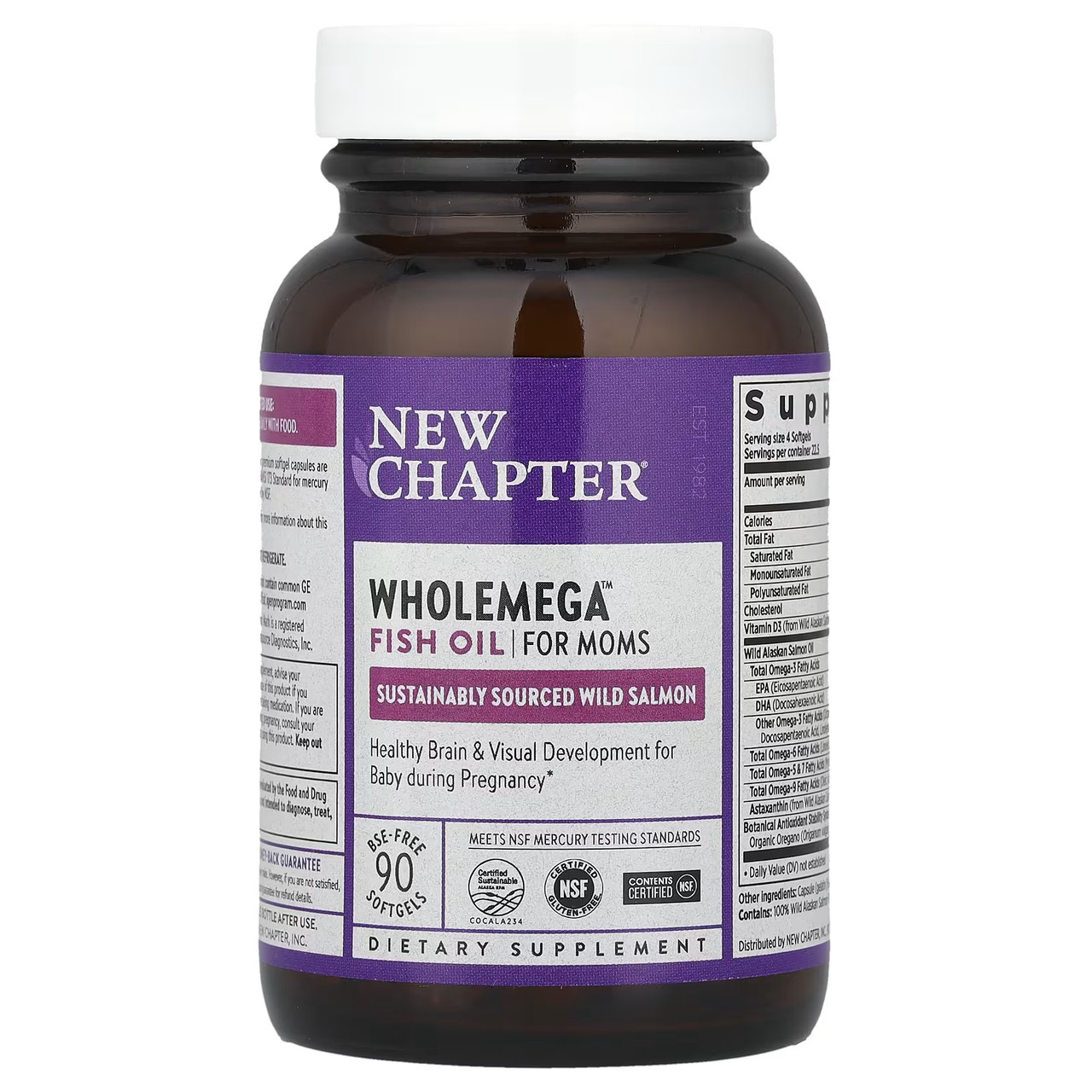 New Chapter Wholemega for Moms - 90 Softgel Capsules 37$