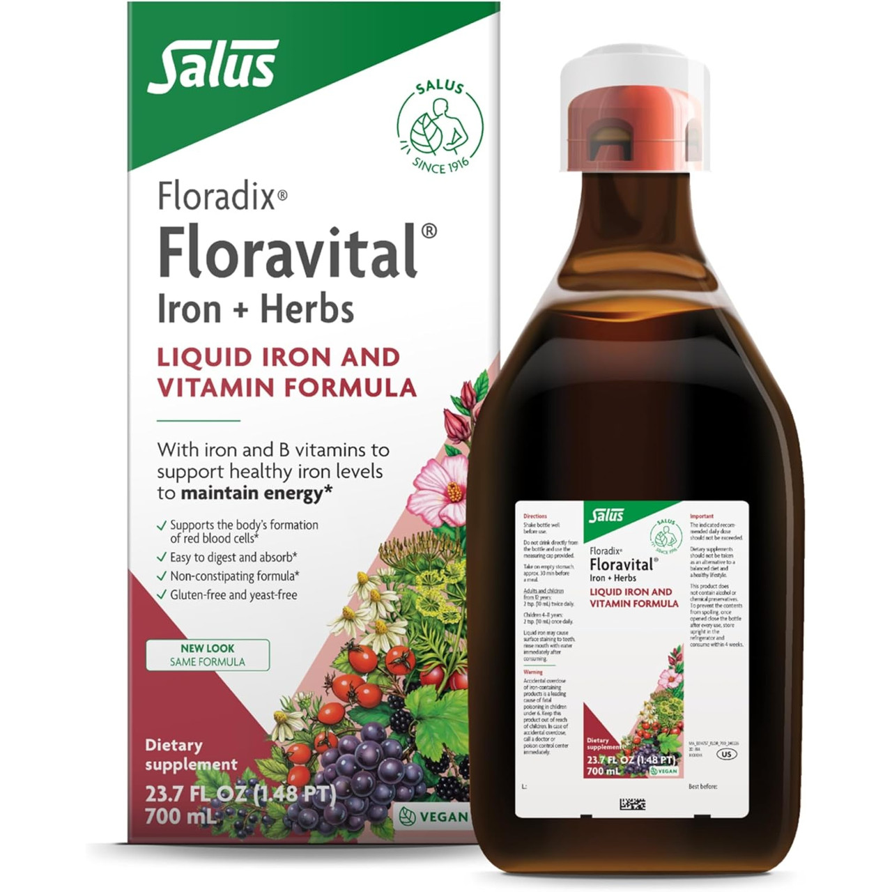 Floradix Floravital Iron Herbs - 700 Milliliters 64$