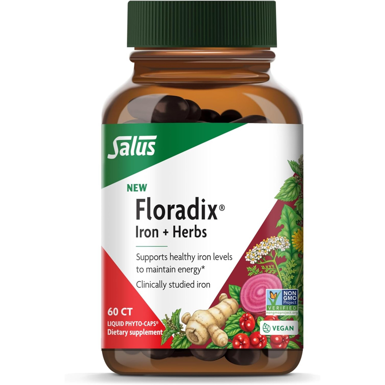 Floradix Iron Herbs Phyto Caps - 60 Capsules 35$