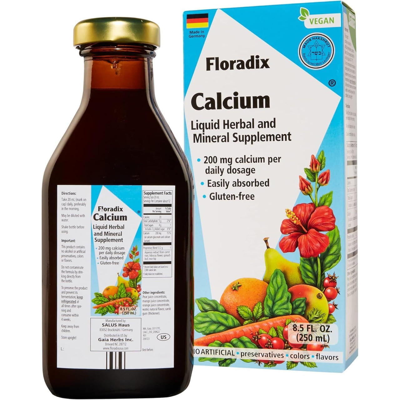 Floradix Calcium Liquid - 250 Milliliters