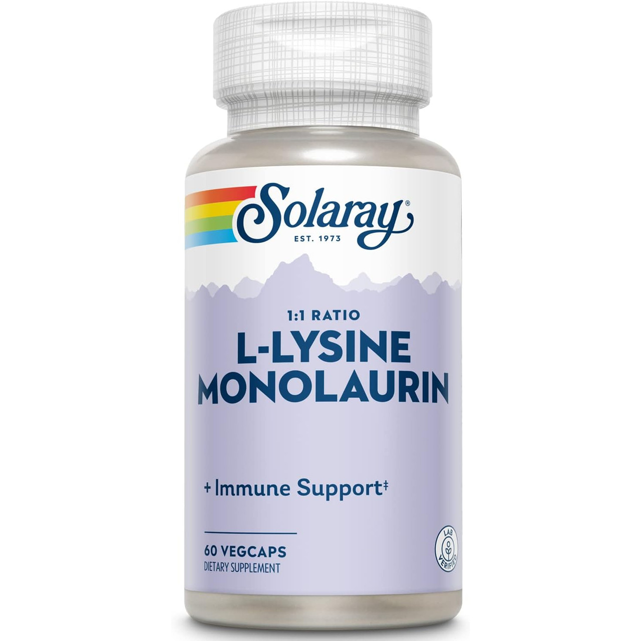Solaray L-Lysine Monolaurin 11 - 60 Capsules 18$