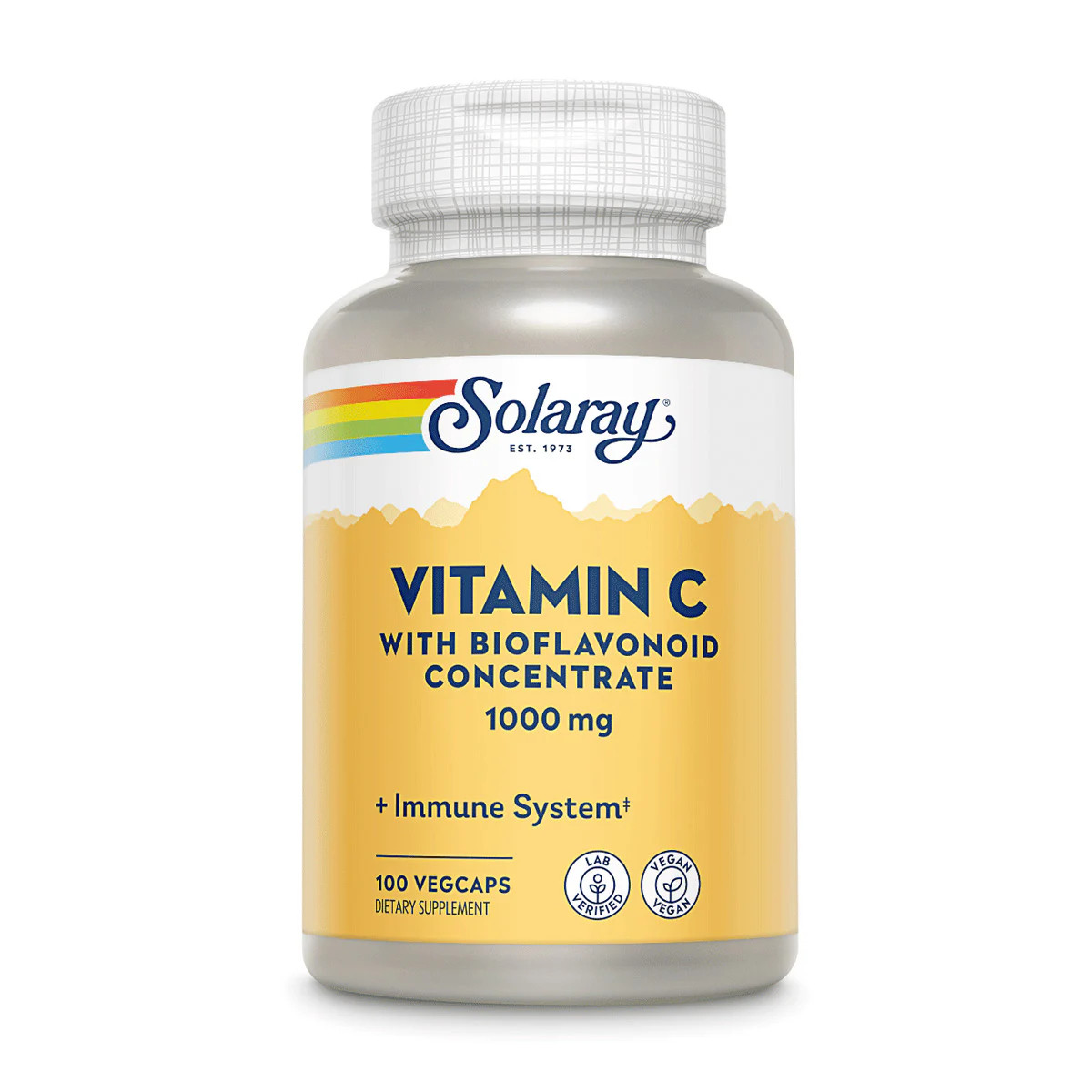 Solaray Vitamin C with Rose Hips Acerola Bioflavonoids 1000mg - 100 Capsules 19$